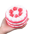 Miniatyrbillede 1 af 3: sød jordbær kage stress reliever squishy langsomt stigende creme duftende dekompression kur legetøj