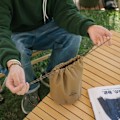 Miniatyrbilde 4 av 4: Lerret oppbevaring pose bunt bærbar camping utstyr diversitet oppbevaring pose