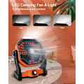 Miniatyrbillede 7 af 7: Bærbar Genopladelig Justerbar Speed Lantern Camping Blæser Med LED lys