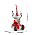 Miniatyrbilde 4 av 6: Jul Stor Stående Elg Dukke Navidad Figurin Ornamenter Med Lys Reinsdyr