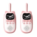 Pikkukuva 9 / 9: 2 kpl Lasten Walkie Talkie Ladattava 1000mAh Kämmenlaite 0,5W 3km Radio lähetin
