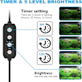 Miniatyrbilde 4 av 6: 60 cm Auto På Av Akvarium LED Lys med Timer Full Spectrum Fish Tank Lys for Vann Planter acquariam