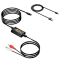 Miniatyrbild 1 av 7: Professionell Digital till Analog Ljud Konverterare Optisk Toslink till RCA Ljud Adapter Hane Anslutning DAC Konverterare