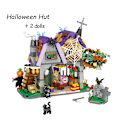 Miniatyrbilde 6 av 10: Bygge Blokk MOC Hut Hus Gresskar Happy Halloween Dekorasjon Klosser for Gutter Barn Leker Halloween Gave