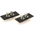 Miniatyrbillede 4 af 6: 2 stk 2 Way Kobber Core RCA Terminal Væg Panel Plade Input Phono Chassis Socket