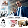 Miniatyrbilde 2 av 7: Sikkerhet Beskyttelse Smart Hjem Full HD 1080P Automatisk Overvåking IP TV Hjem Wifi Kamera Space Robot Baby Kamera Monitor