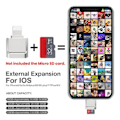 Miniatyrbild 5 av 7: Mini Micro SD TF Card Reader Adapter for iOS 12 Above System External OTG Memory Card Reader