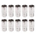 Pikkukuva 1 / 6: 10 kpl Quick Fit F liitin uros liitin naaras adapteri - Push On RF koaksiaali
