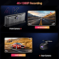 Miniatyrbilde 3 av 7: 11,3" Dash Cam 4K 2160P Bil DVR Opptak Carplay & Android Auto Trådløs Tilkobling 5G WiFi GPS Navigasjon Dashboard Dobbelt Lens Med 128G  TF kort