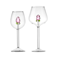 Miniatyrbillede 4 af 6: Creative 3D Pink Glas Rose Build-in Rød Hvid Vin Briller Kop Stemware Pokale Champagne Fløjte