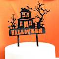 Pikkukuva 4 / 4: Halloween koristelu akryyli puumaja kuvio halloween kakku topper juhlat hauska kakku koristeet