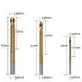 Miniatyrbilde 5 av 8: 6 stk trinn bor bits sag bor bits sett titan freser 4-12 4-20 4-32mm 3 6 8mm