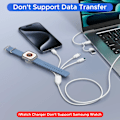 Miniatyrbillede 4 af 6: 4 i 2 Multi opladning kabel til Apple Watch Oplader USB C kabel