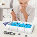 Miniatyrbild 4 av 10: Battle Chess with Magnetic Efect Educational Checkers Game Portable Chess Board
