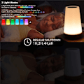 Miniatyrbild 4 av 7: 13 Färg Ändras Natt Ljus RGB Fjärrkontroll Touch Dimbar Lampa Bärbar Bord Sängbordslampor