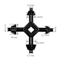 Miniatyrbilde 4 av 4: 4 In 1 Multi-funksjon Chuck Nøkkel Drill Drilling Holder Spanner Ratchet Socket Ring Grip Star Nutch