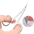 Miniatyrbillede 1 af 6: Cuticle Nipper Rustfrit Stål Buet Tip Tynd Klingen Neglebånd Saks Negleklippere
