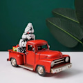 Miniatyrbillede 7 af 10: Retro nostalgisk stil jern jule lastbil model industriel stil bar café restaurant bløde rekvisitter
