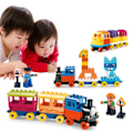 Miniatyrbillede 6 af 7: By Serie Big Size Variety tog  Figurer Bygge Klodse Sæt Kompatible Duploe Klodser Børne Legetøj