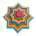 Miniatyrbilde 5 av 7: 3D Star Illusion Magic Spiral Fidget Angst Leker