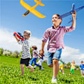 Miniatyrbild 6 av 10: One-Click Ejection Foam Flygplan Leksak Stor Kasta Plan Flygande Leksaksmodell för barn