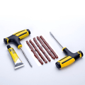 Miniatyrbillede 3 af 5: Bil Dæk Reparation Værktøj Kit med Gummi Strips Tubeless Dæk Punktion Pind Plug Set