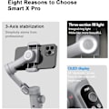 Miniatyrbild 2 av 6: Handhållen Gimbal Stabilisator 3-Axis Smart X Pro Professional för Smartphone Trådlös Laddning OLED Display LED Ljus Fokus Hjul