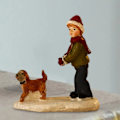 Miniatyrbillede 4 af 6: Jul Figurin Ornament Hus Opvarmning Fest Letvægts Alsidig Stabil Base Desktop Statue