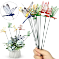 Miniatyrbillede 1 af 7: 15 stykker 3D Dragonfly Have Gård Planter Dragonfly Blomst Udendørs Dekor Blomster Krydder Dekoration