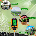Miniatyrbillede 4 af 7: 4 i 1 Jord Fugt Meter Digital Plante Temperatur Jord Fugtighed PH Meter Sollys Intensitet Miljø Fugtighed
