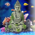 Pikkukuva 5 / 6: Buddha patsas hartsi käsityöt kala katkarapu talo akvaario kala akvaario maisema koristelu koriste
