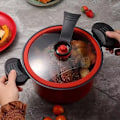 Miniatyrbild 5 av 7: Tryck kokare 3,5 l soppa kött gryta ris kokare gas spis mikro tryckkokare gryta gryta non-stick