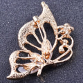 Miniatyrbillede 2 af 4: Elegant sommerfugl broche nål til kvinder sød trøje broche revers nål mode smykker