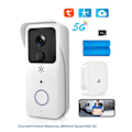 Miniatyrbild 1 av 8: 5G 2.4G WiFi Video Dörrklocka 1080P Tuya Smart Utomhus Trådlös Intercom Vattentät Trådlös Kamera med AC/DC Strömförsörjning