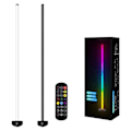 Pikkukuva 1 / 7: Olohuone himmennettävä kulma lattia lamppu 141cm jalusta Bluetooth RGB LED Mieliala valo