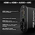 Miniatyrbild 4 av 6: HDMI ljud extractor 4K 60Hz HDMI 2.0 Audio Extractor ARC Splitter 5.1 Ch HDMI to toslink audio converter