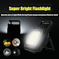 Pikkukuva 4 / 8: 10 kpl mini LED 1800LM taskulamppu avaimenperä monitoimi kannettava COB Camping lamput