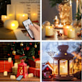 Miniatyrbilde 6 av 6: 24 deler Oppladbare LED stearinlys Ved USB Timer Fjernkontroll Flimrende flammer