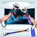 Miniatyrbillede 2 af 7: Extended Grip Handle VR Game Golf Tilbehør Til Oculu Quest 2 Controller Playing Beat Saber Golf