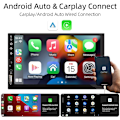 Pikkukuva 2 / 6: Auto Radio 1 Din Carplay Android Auto Multimedia soitin HD 7‘’ kosketus näyttö