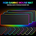 Miniatyrbillede 4 af 7: 1 piece Large Gaming Mouse Pad Light Modes Touch Control Extended Soft Computer keyboard