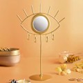 Miniatyrbillede 7 af 7: Guld øje bord spejl  makeup spejle boho bolig indretning stue værelse pynt soveværelse kosmetik påklædning bordplade