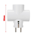 Miniatyrbilde 4 av 6: 1 stk ABS fler strøm uttak  flerplugg 3-veis fler plugg stikkontakt adapter