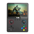 Miniatyrbild 5 av 5: X6 3,5 tum IPS skärm handhållen spel spelare dubbel joystick 11 simulatorer GBA video spel konsol