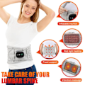 Miniatyrbild 6 av 6: Uppblåsbart bälte rött ljus värme vibration massage airbag stöd rygg avlastning midja stöd bälte