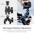 Pikkukuva 5 / 11: Moottoripyörän lisälaitteet pidin ohjaustanko peili kiinnike pyörä teline DJI OSMO insta360 toiminta kameralle