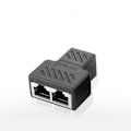 Pikkukuva 4 / 5: RJ45 1 1/2 LAN Ethernet verkko kaapeli naaras jakaja sovitin liitin jakaja jatkolaite liitin