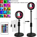 Miniatyrbillede 4 af 5: Solnedgang Projektor Lampe Regnbue Atmosfære Nat Lys Solnedgang Lys Til soveværelse Værelse Dekor Dekoration Baggrund Væg Bord Lampe