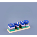 Pikkukuva 3 / 6: Baby Blocks Shape Pulma Lapset Puiset Rakennus Block lelut Varhaisopetus Värit Montessori Koulutuslelut