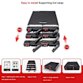 Miniatyrbillede 6 af 8: 6-Bay 2,5 tommer SATA SSD HDD Hot Swap Mobil Rack/Enclosure Hard Disk Enclosure Rack Data Storage